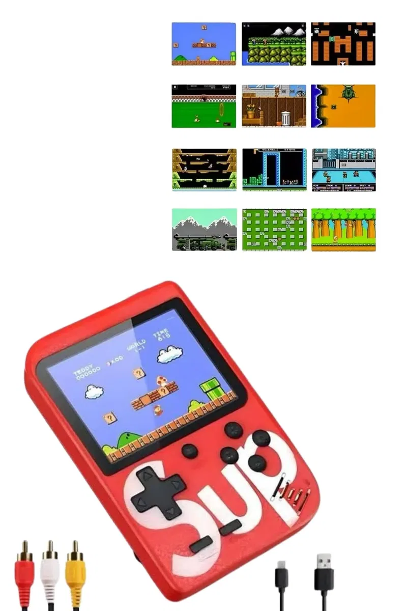 Nostalji Oyunlu Mini Atari Gamebox 400 Oyunlu El Atarisi görsel 2
