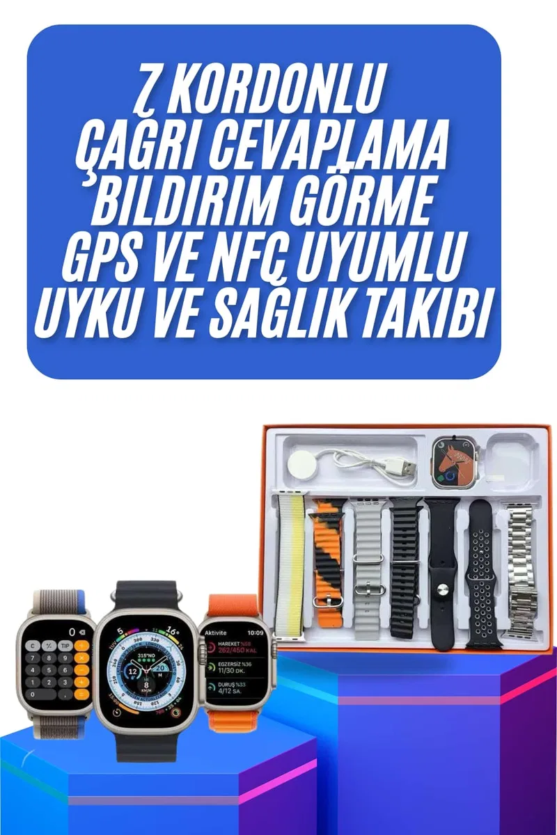 Unı 7 Kordonlu Çok Fonksiyonlu Nabız Ölçer Uyku ve Sağlık Takibi görsel 2