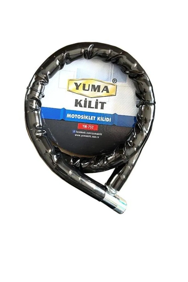 Yuma Ym-752 Motorsiklet Kilidi Anahtarlı Körüklü Siyah ( Boy: 120cm-çap: 22mm )