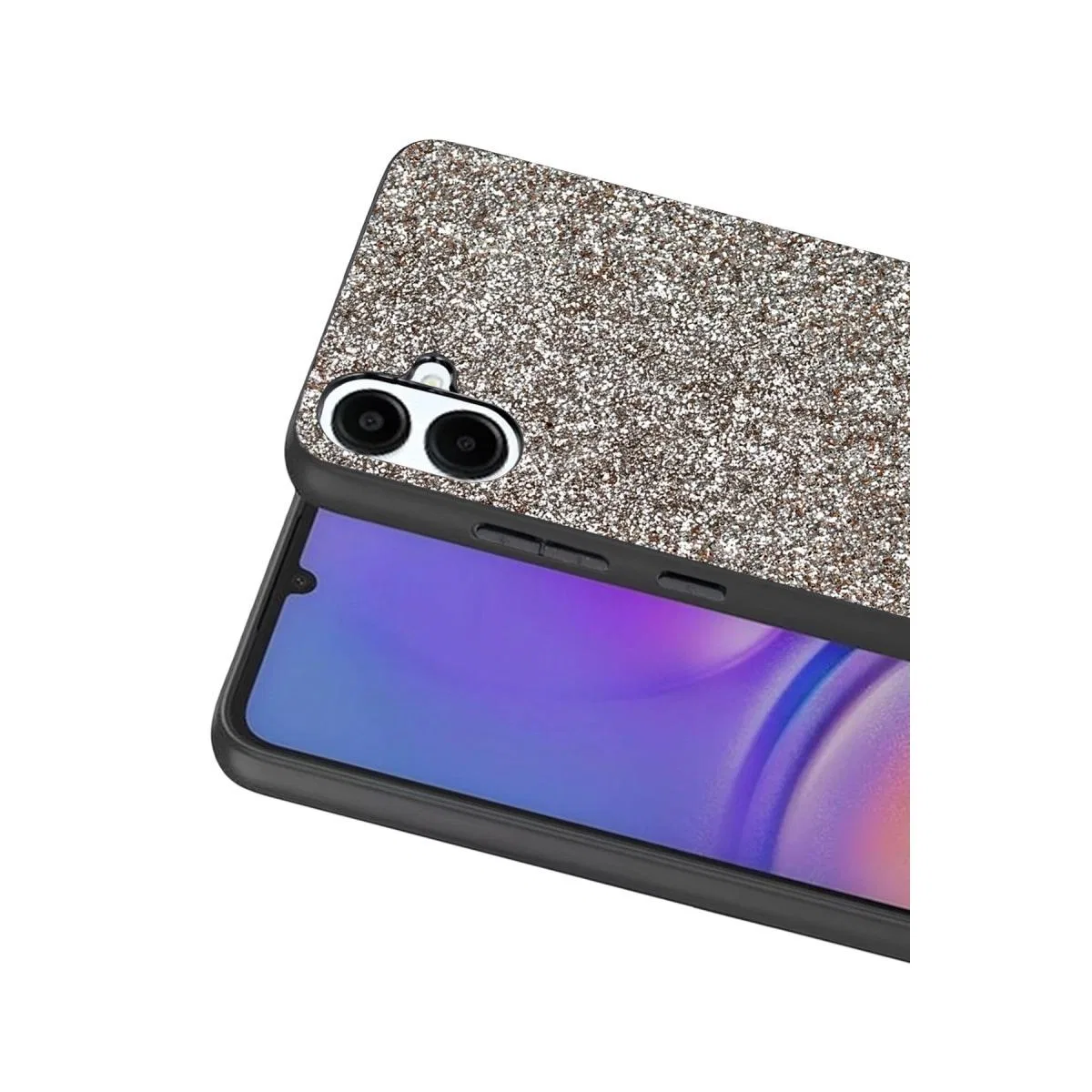 Onegif Samsung Galaxy A07 4g Bright Simli Kapak - Gümüş görsel 2