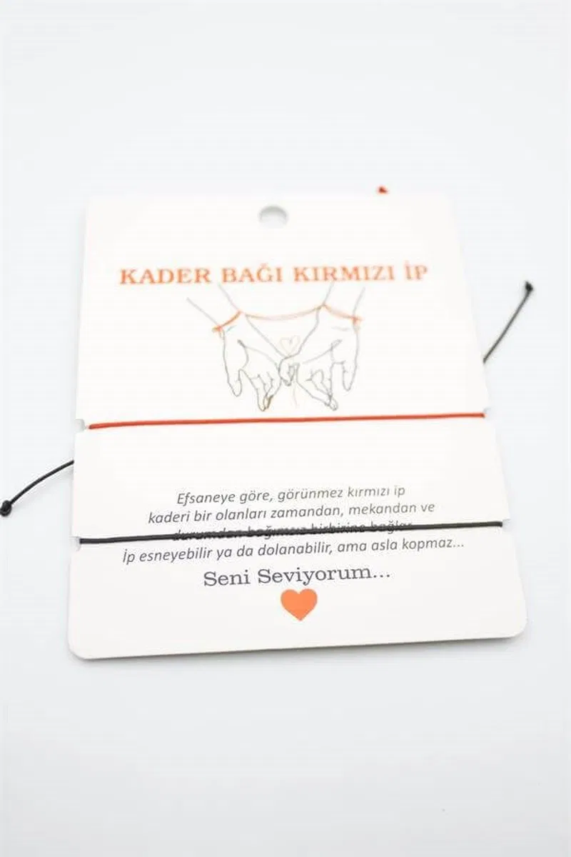2'li Arkadaş Bilekliği - Kırmızı görsel 2