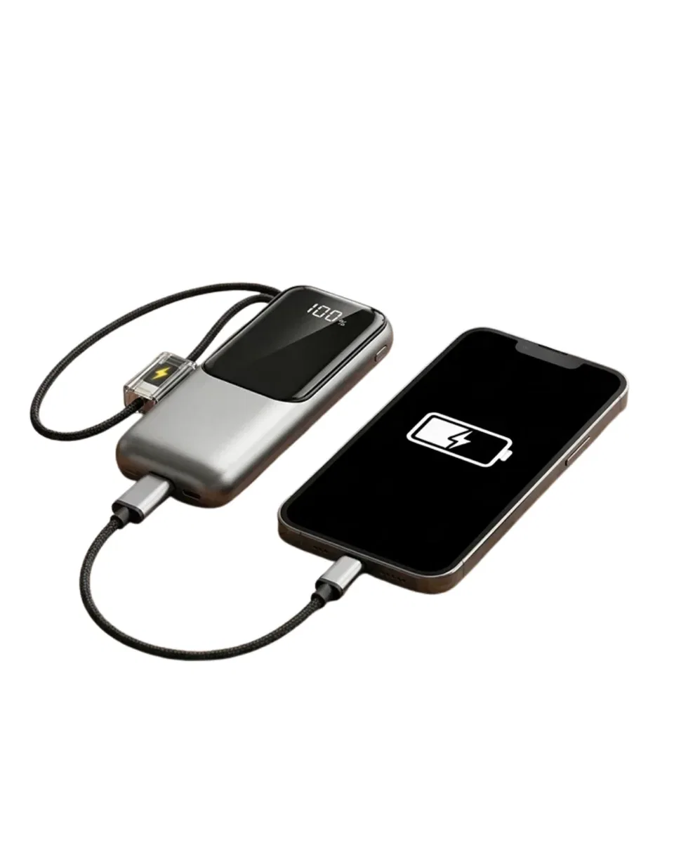 LED Ekranlı Süper Fast Charge Özellikli Mini Powerbank görsel 4