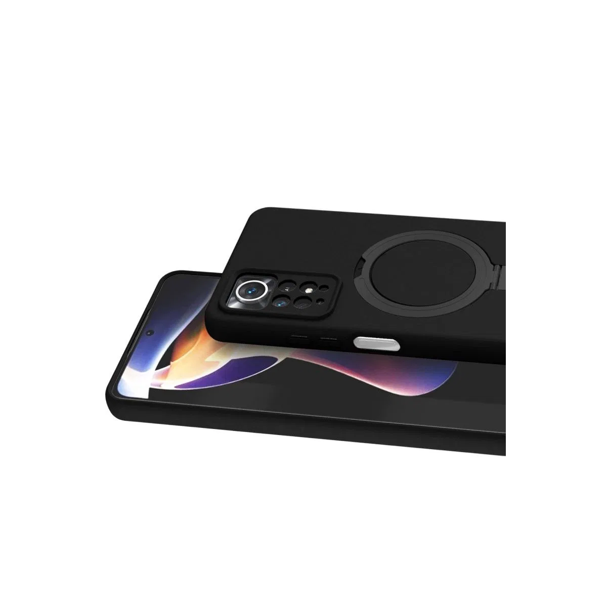 Xiaomi Redmi Note 12 Pro 4g Regal Magsafe Standlı Kapak - Siyah görsel 3