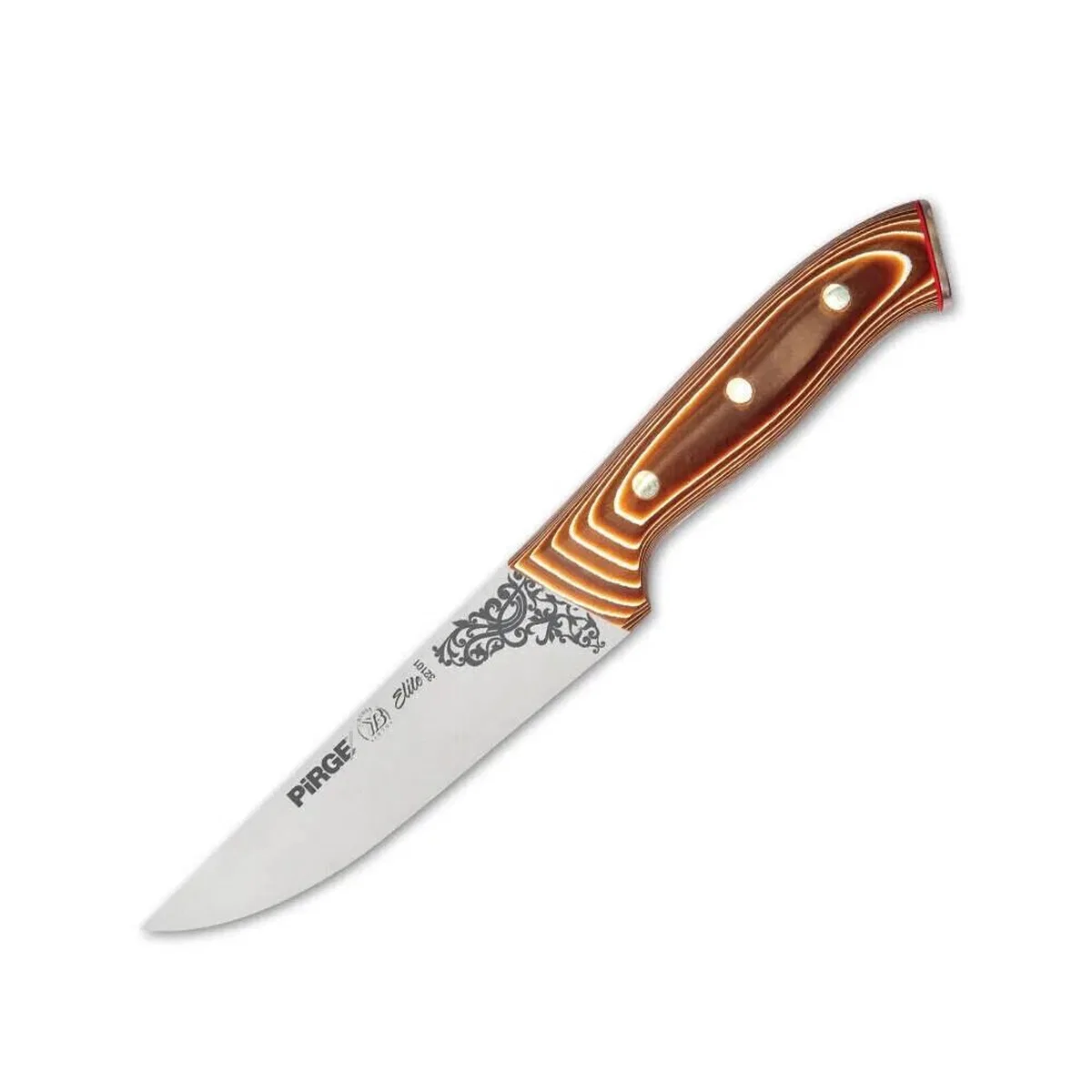 32101 Elite Kurban, Kasap Bıçağı 14, 5 Cm - Kahverengi Perçinli Kompozit Sap
