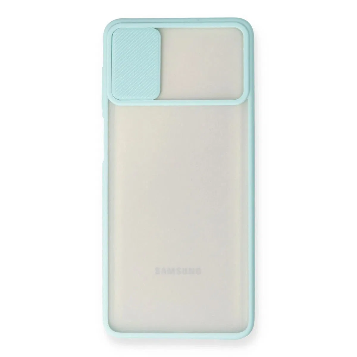 Samsung Galaxy M51 Kılıf Palm Buzlu Kamera Sürgülü Silikon - Turkuaz görsel 2