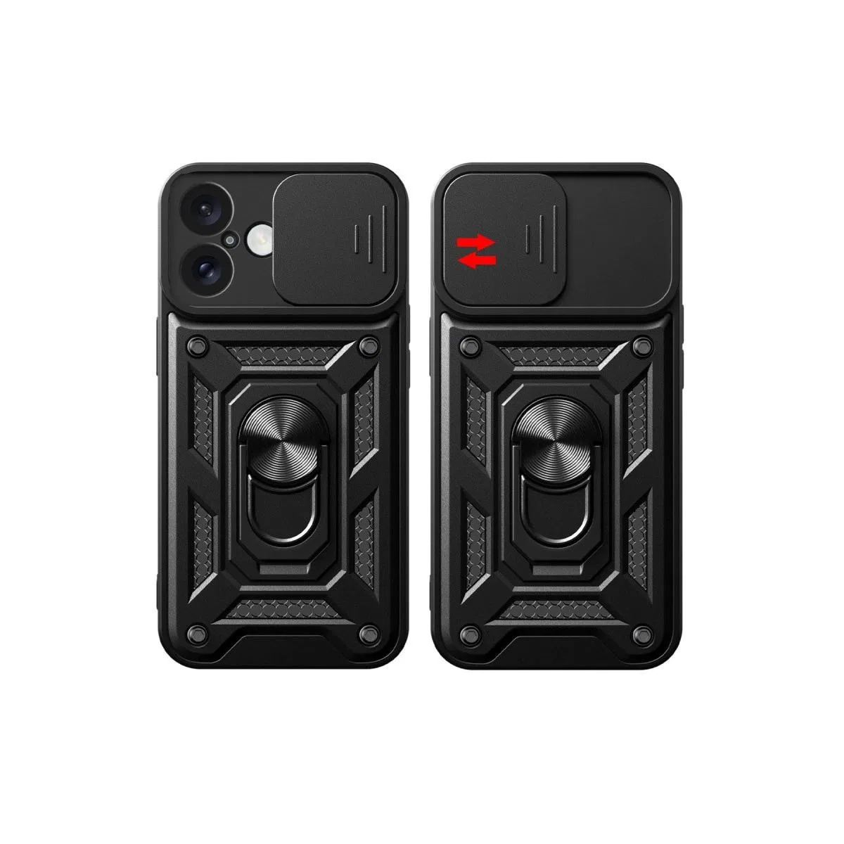 Apple İphone 16 Kılıf Pars Lens Yüzüklü Silikon - Yeşil görsel 2