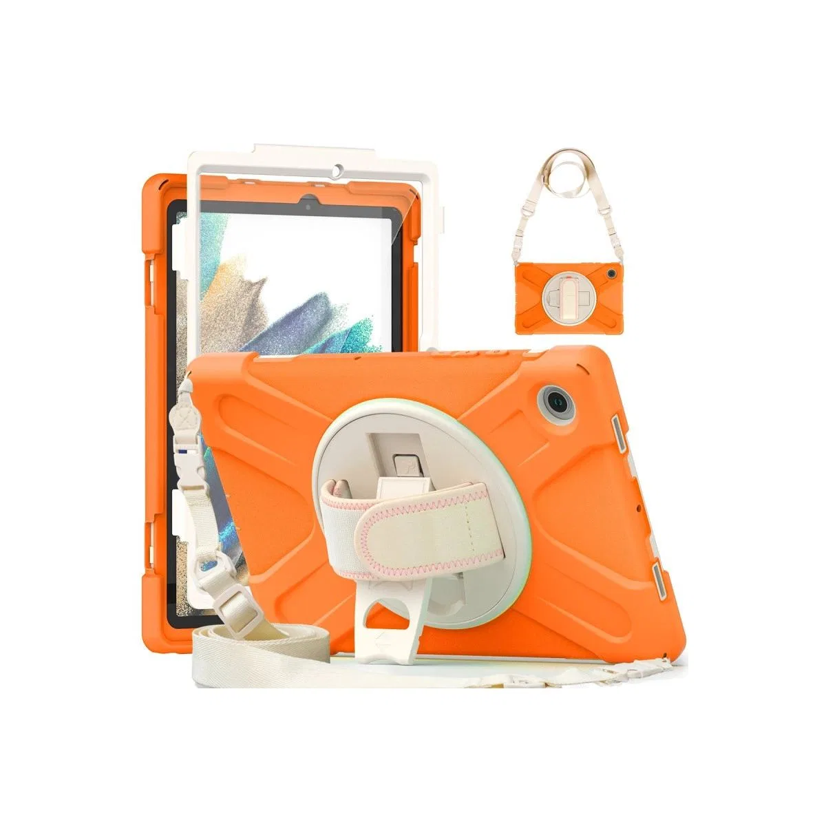 Samsung Galaxy X200 Tab A8 10. 5 Kılıf Amazing Tablet Kapak - Turuncu