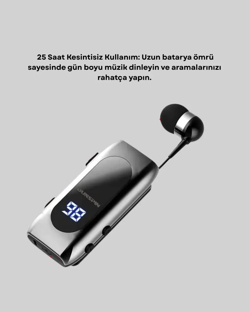 Uzun Pil Ömürlü Kablosuz Kulaklık – 25 Saat Konuşma ve Müzik Süresi Yeni Nesil görsel 3