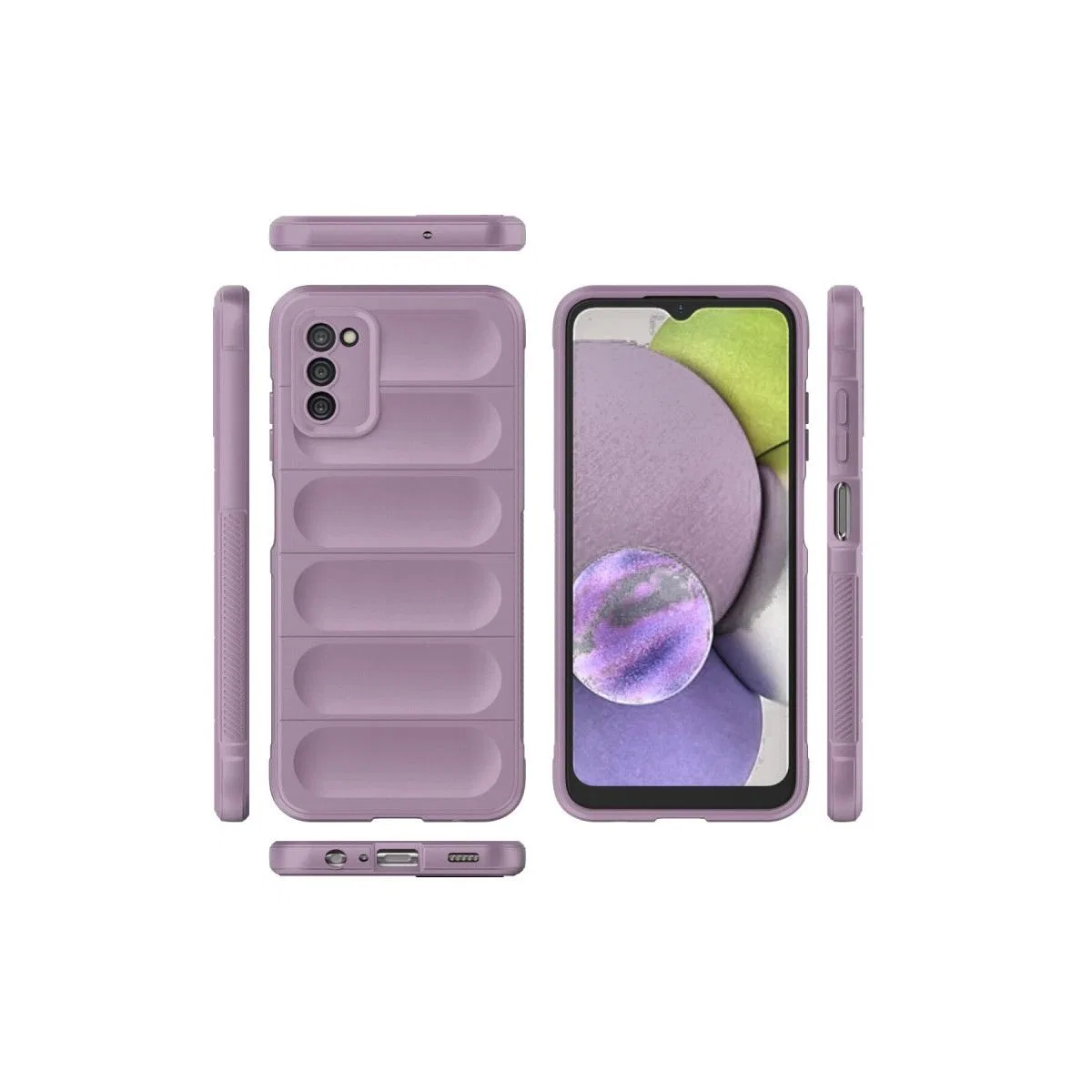 Samsung Galaxy A03s Kılıf Optimum Silikon - Mor görsel 3