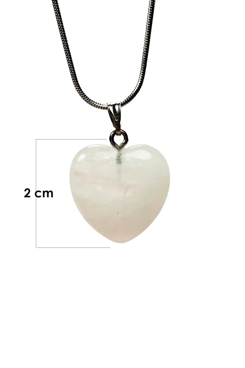 Pembe Kuvars Doğal Taşı Zincirli El Yapımı Kolye Uç: 2 cm Zincir: 20 cm Kutulu görsel 2