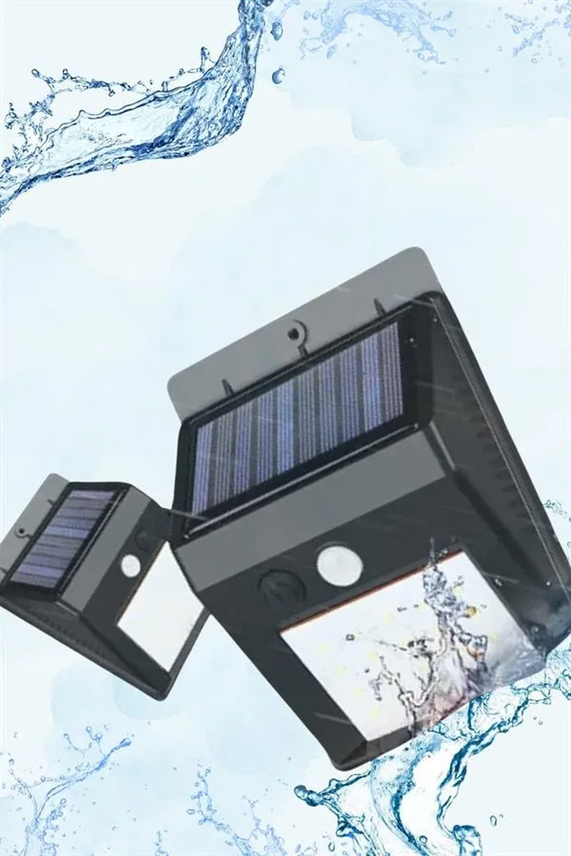Güneş Enerjili Sensörlü Duvar Lambası Bahçe Lamba Suya Dayanıklı Bahçe Aydınlatma görsel 4