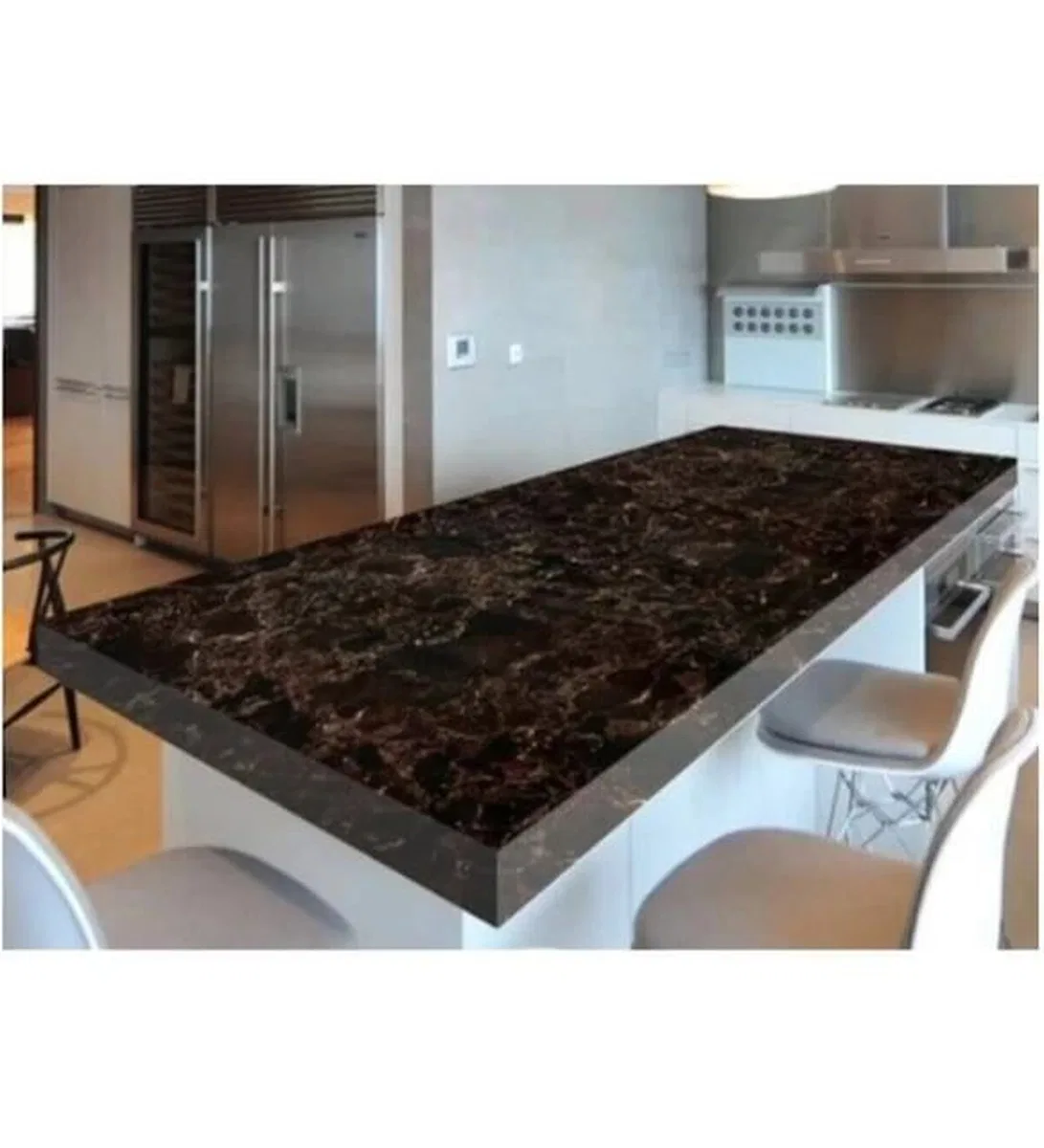 Siyah Mermer Desenli Yapışkanlı Tezgah Folyosu (3 Mt. x 60 Cm) görsel 2