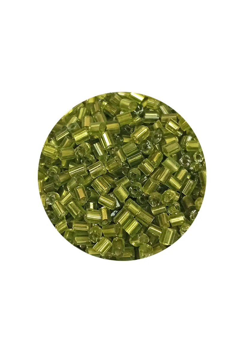 Kesme Cam Boncuk 2mm - 60 Gram - Şeffaf Çimen Yeşili - BNC393 görsel 2
