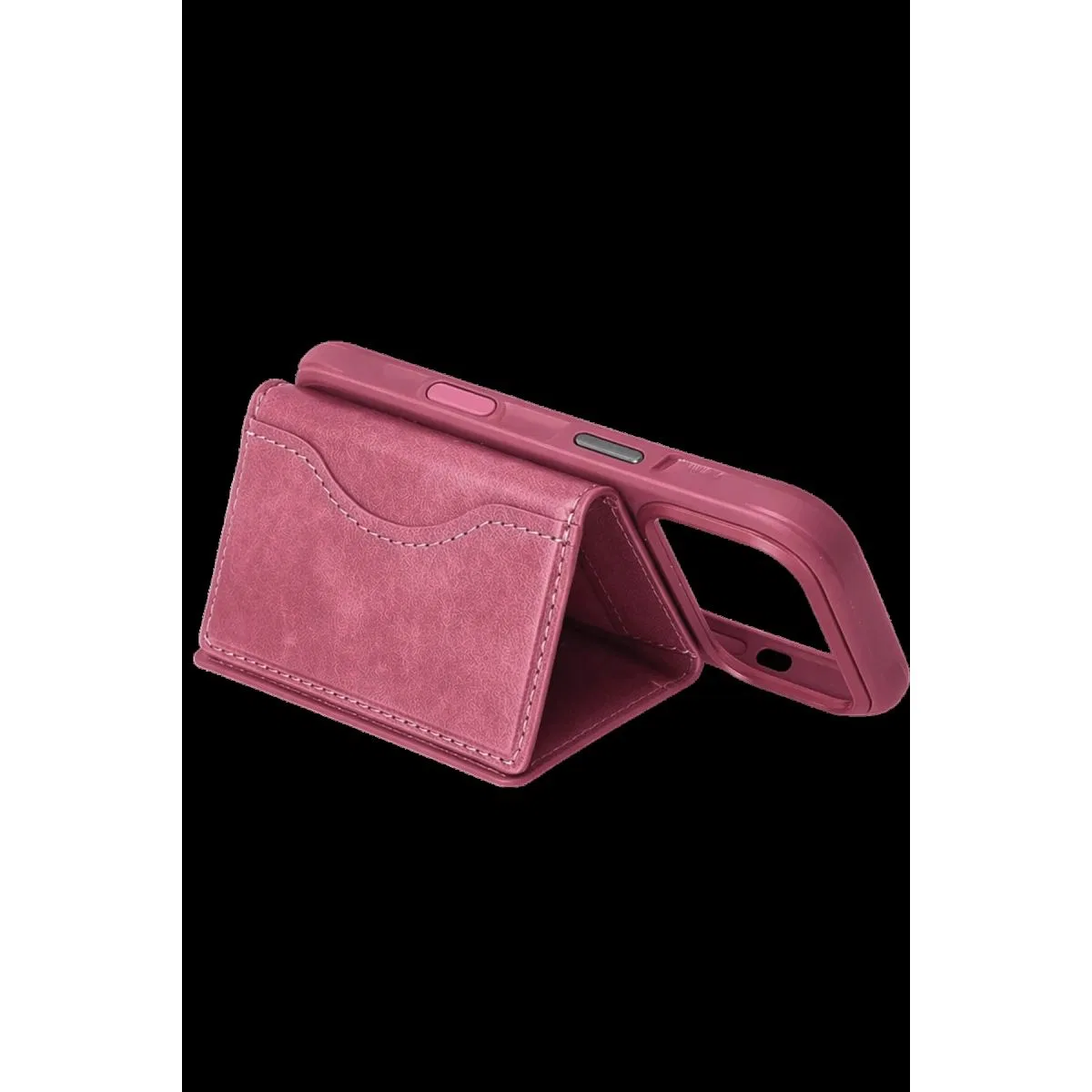 Joko Tema Magsafe Deri Kartlık - Pembe görsel 2