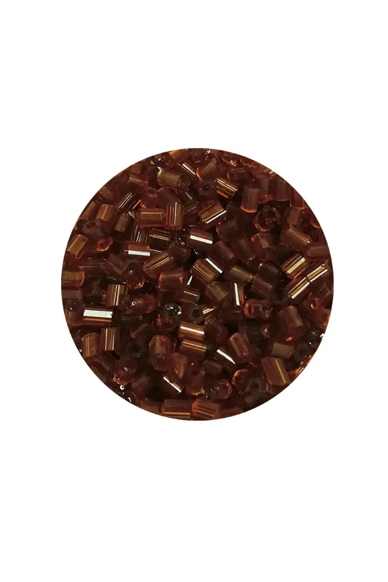 Kesme Cam Boncuk 2mm - 20 Gram - Şeffaf Açık Kahve -BNC343 görsel 2