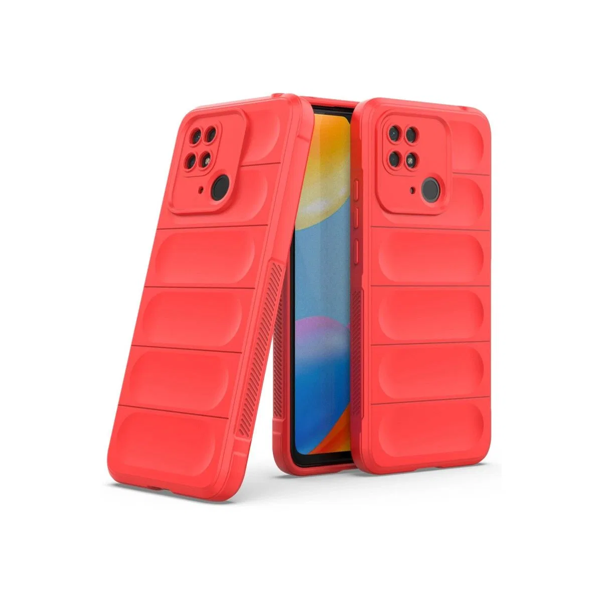 Xiaomi Redmi 10c Kılıf Optimum Silikon - Kırmızı görsel 2
