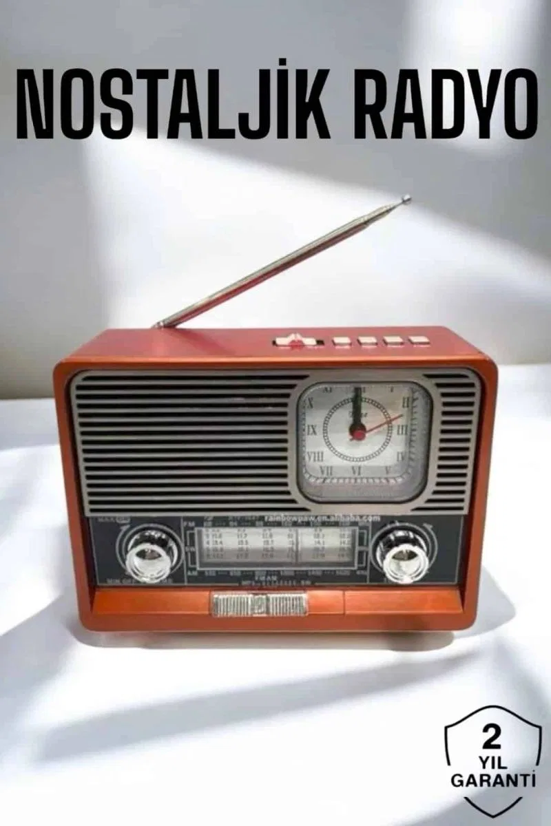 Nostaljik Görünümlü Usb Girişli Bluetooth Bağlantılı Radyo