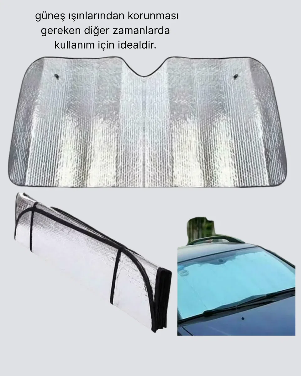 Araba Güneşliği Alüminyum Yansıtıcı Yüzeyle Etkili Isı Koruması görsel 3