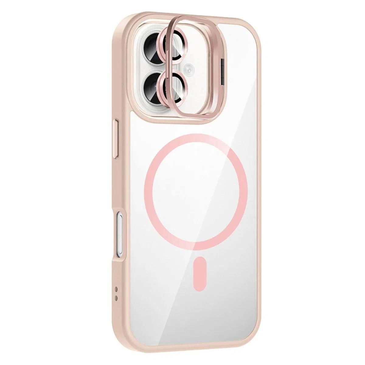 Joko Apple İphone 16 Plus Remim Lensli Magsafe Standlı Kapak - Pembe