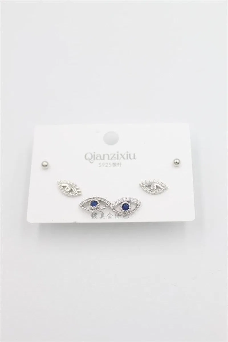 Çoklu Set Küpe - Gümüş