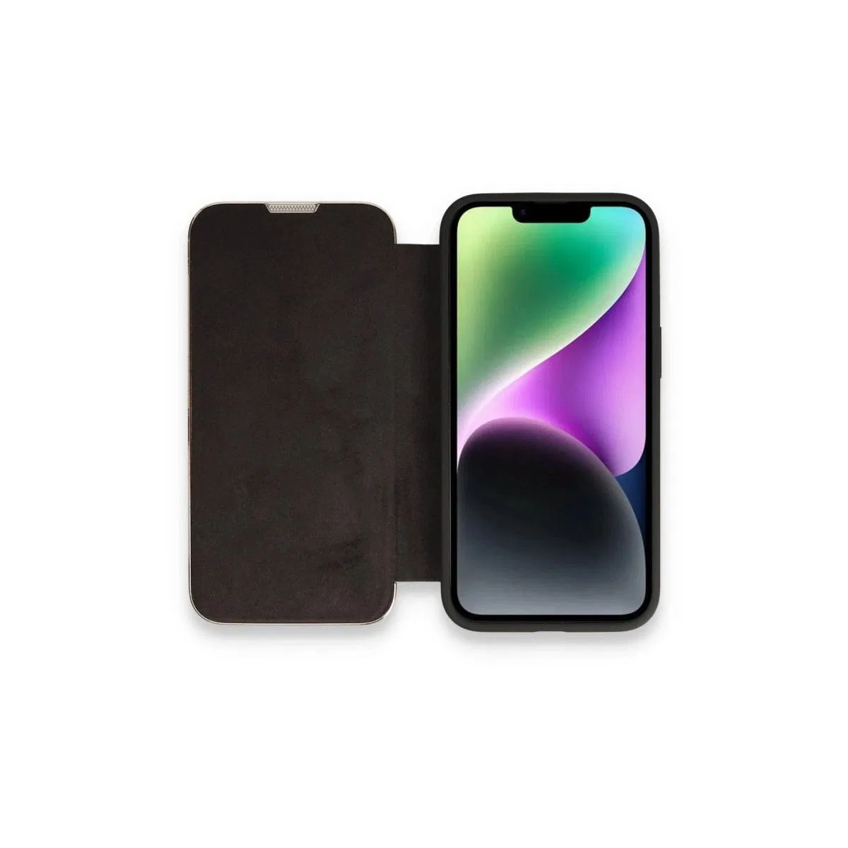 Apple İphone 14 Pro Kılıf Dolpin Kapaklı - Siyah