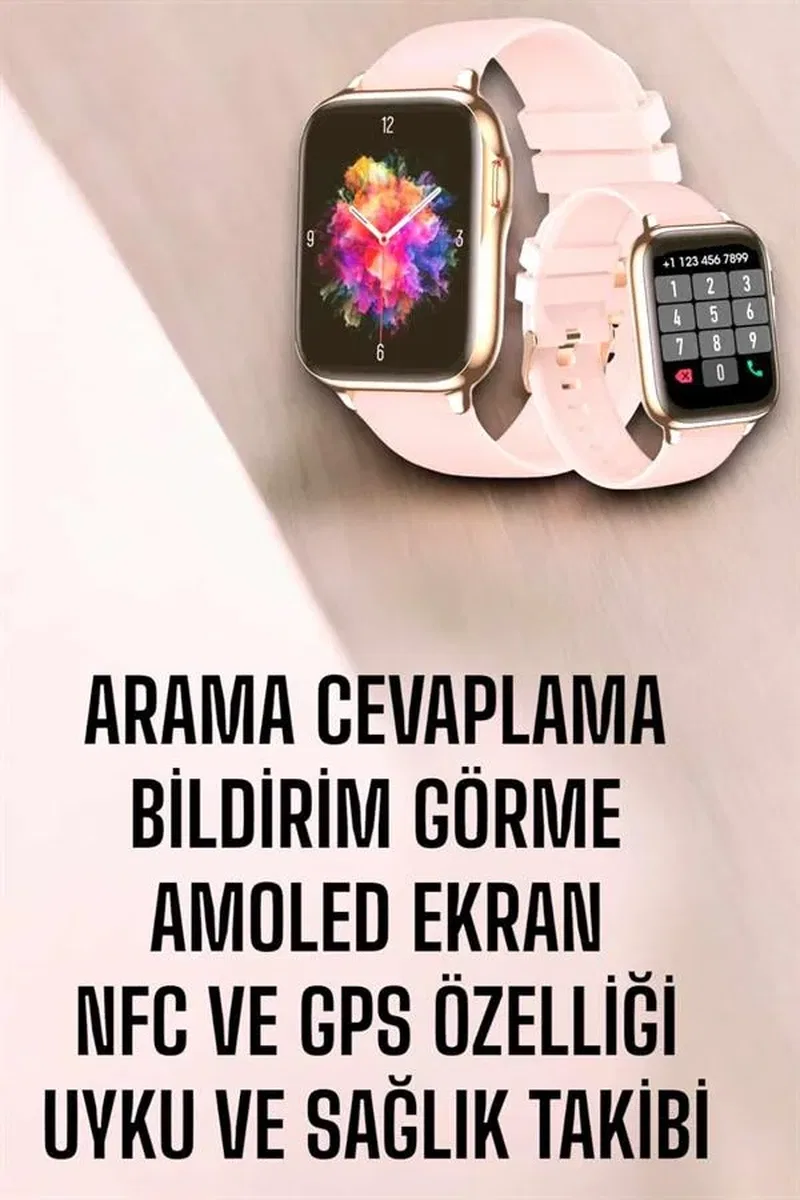 Akıllı Saat Kadınlara Uyku Ve Sağlık Takibi Yapabilen Bileklik Hediyeli görsel 4