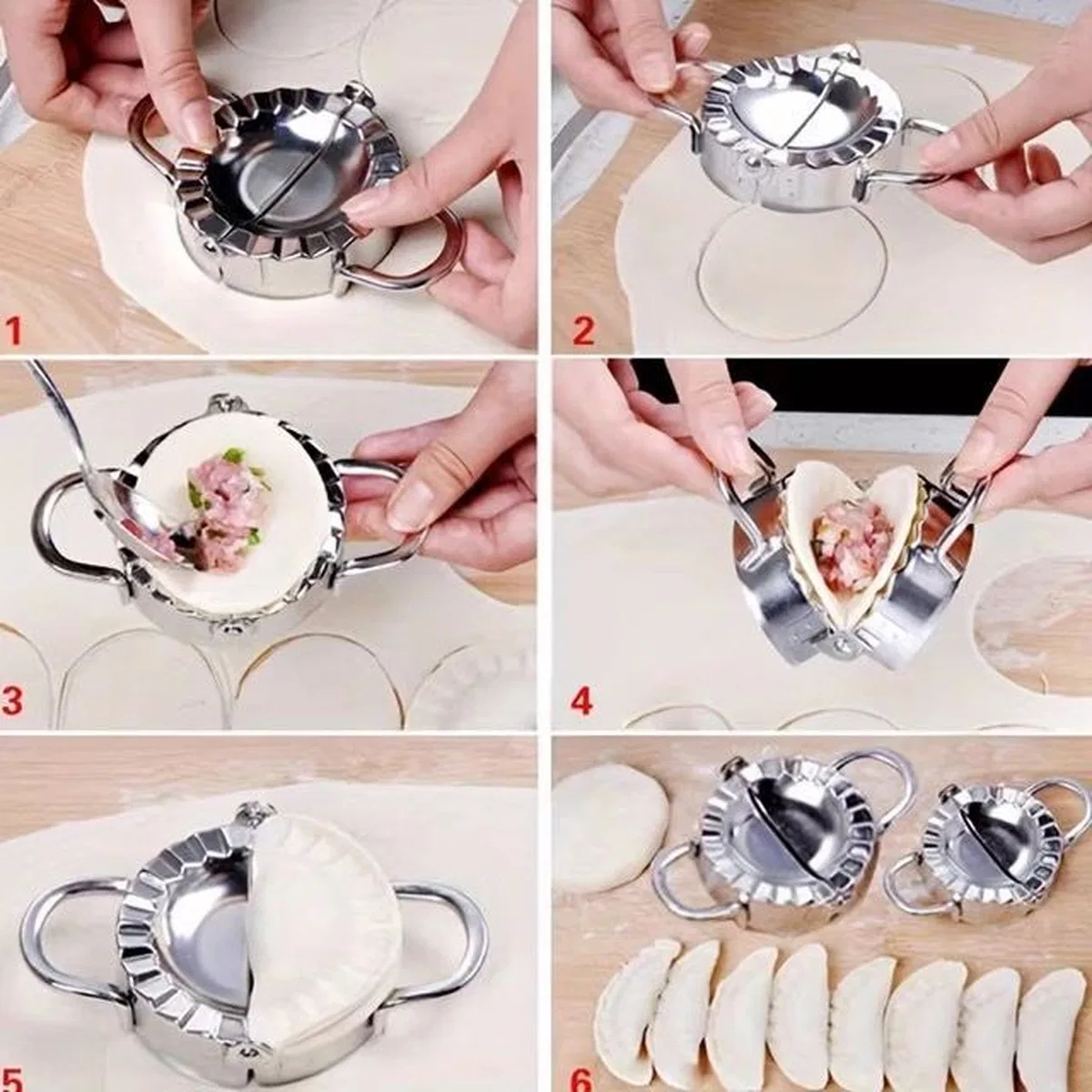 Pratik Hamur Kapatma Aparatı – Çiğ Börek, Mantı Ve Poğaça Kalıbı (7. 5 Cm) görsel 2