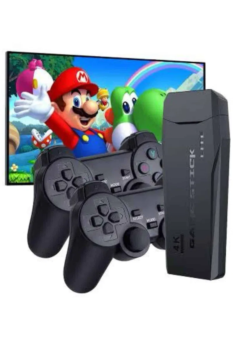 Game Stick El Atarisi 2. 4g Kablosuz Çift Kol Oyunlar 4k Game Stick 3500 Oyunlu Atari Uyumlu görsel 4