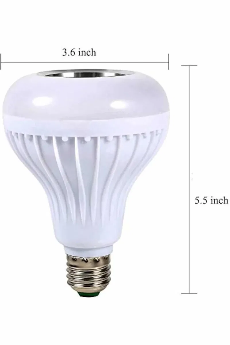 Kumandalı RGB Led Işık Bluetooth Hoparlör Ses Lambası Renkli Ampul görsel 5