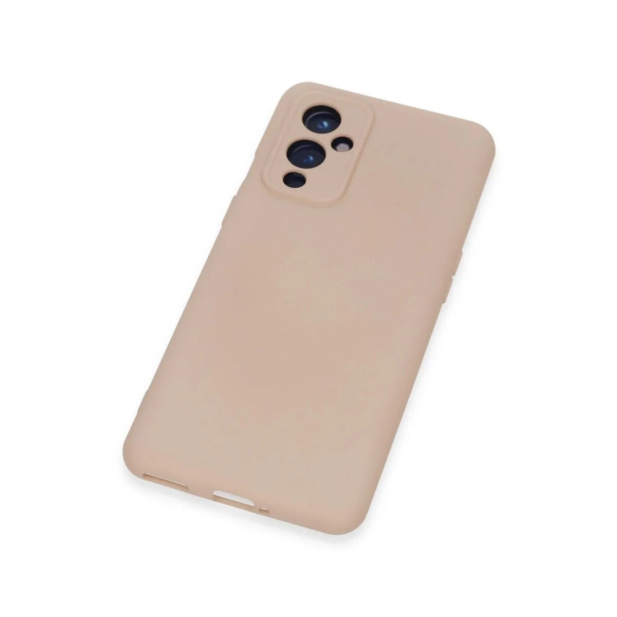 One Plus 9 Kılıf Nano İçi Kadife Silikon - Pudra görsel 4