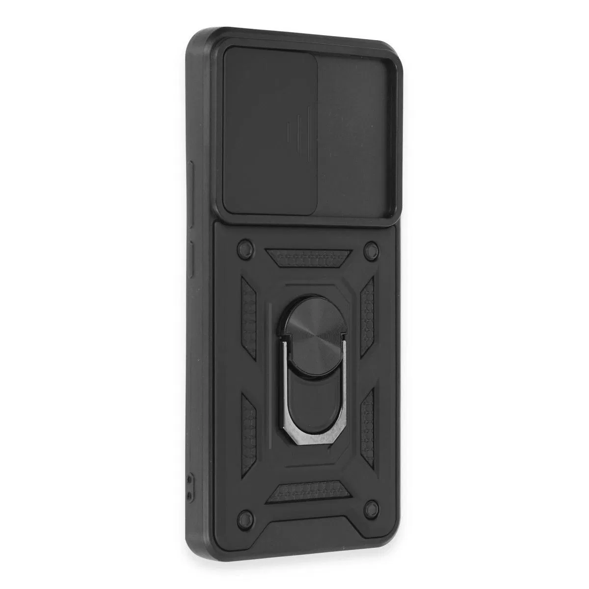 Xiaomi Mi 12t Pro Kılıf Pars Lens Yüzüklü Silikon - Siyah görsel 2