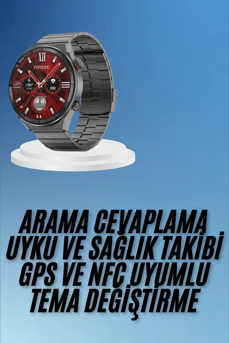 Çağrı Cevaplama Sesli Asistan Çoklu Dil Desteği 5. 0 Bluetooth Akıllı Saat görsel 2