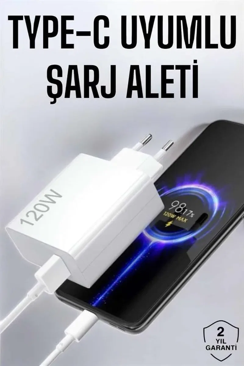 Type-C 120W Şarj Aleti Hızlı Şarj Turbo Yeni Nesil görsel 2