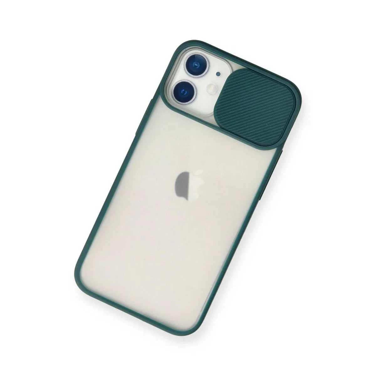 Apple İphone 11 Kılıf Palm Buzlu Kamera Sürgülü Silikon - Yeşil görsel 3