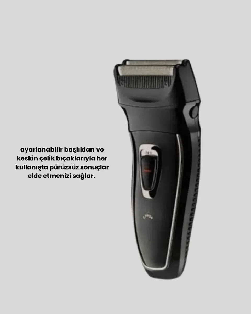 Uni Şarjlı Saç ve Sakal Kesme Makinesi – Sessiz Motor, 1–12 mm Ayarlanabilir Başlık görsel 5