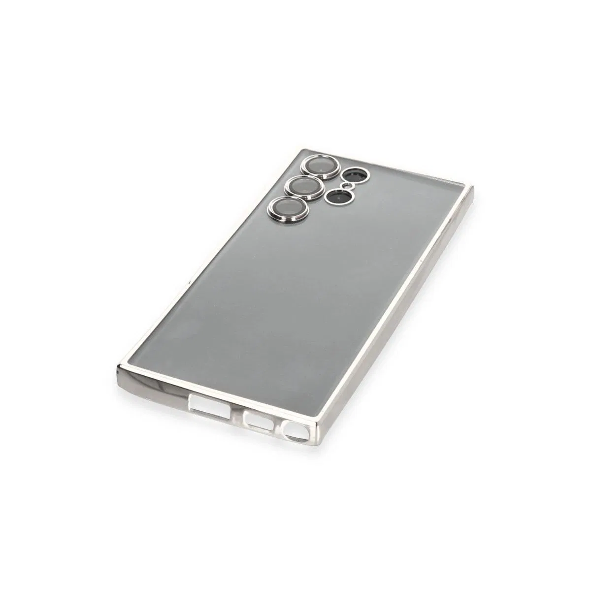 Samsung Galaxy S22 Ultra Kılıf Razer Lensli Silikon - Gümüş görsel 4