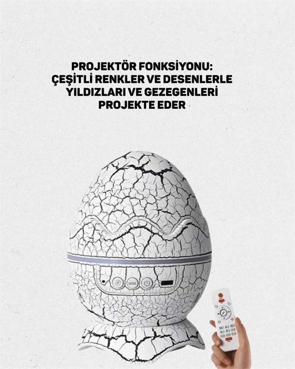 Uzaktan Kumandalı, Usb Girişli, Döner Projektör Lamba