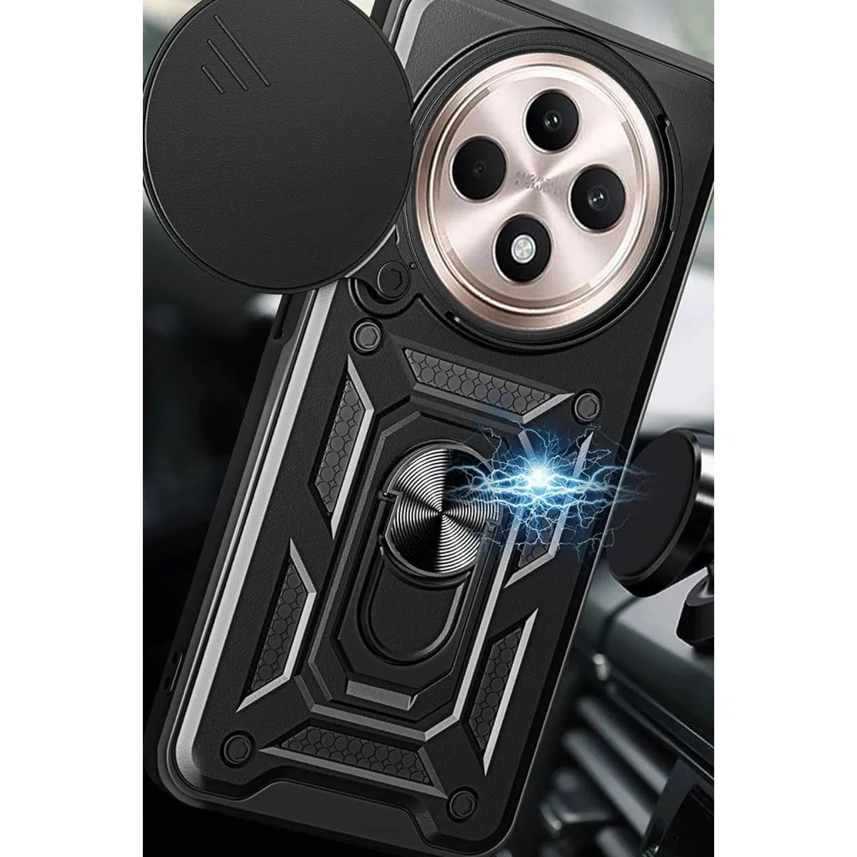 Xiaomi Redmi 14c Kılıf Pars Lens Yüzüklü Silikon - Lacivert görsel 4