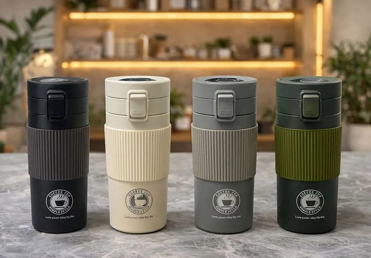 350 Ml Paslanmaz Çelik Termos Dereceli Mug - Sızdırmaz Kapaklı Çift Katmanlı Dereceli Termos Alk4626