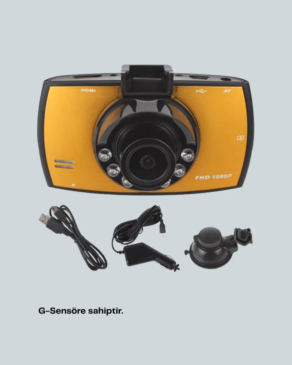 Full HD Araç Kamerası G Sensor Gece Görüşlü Dash Cam görsel 3