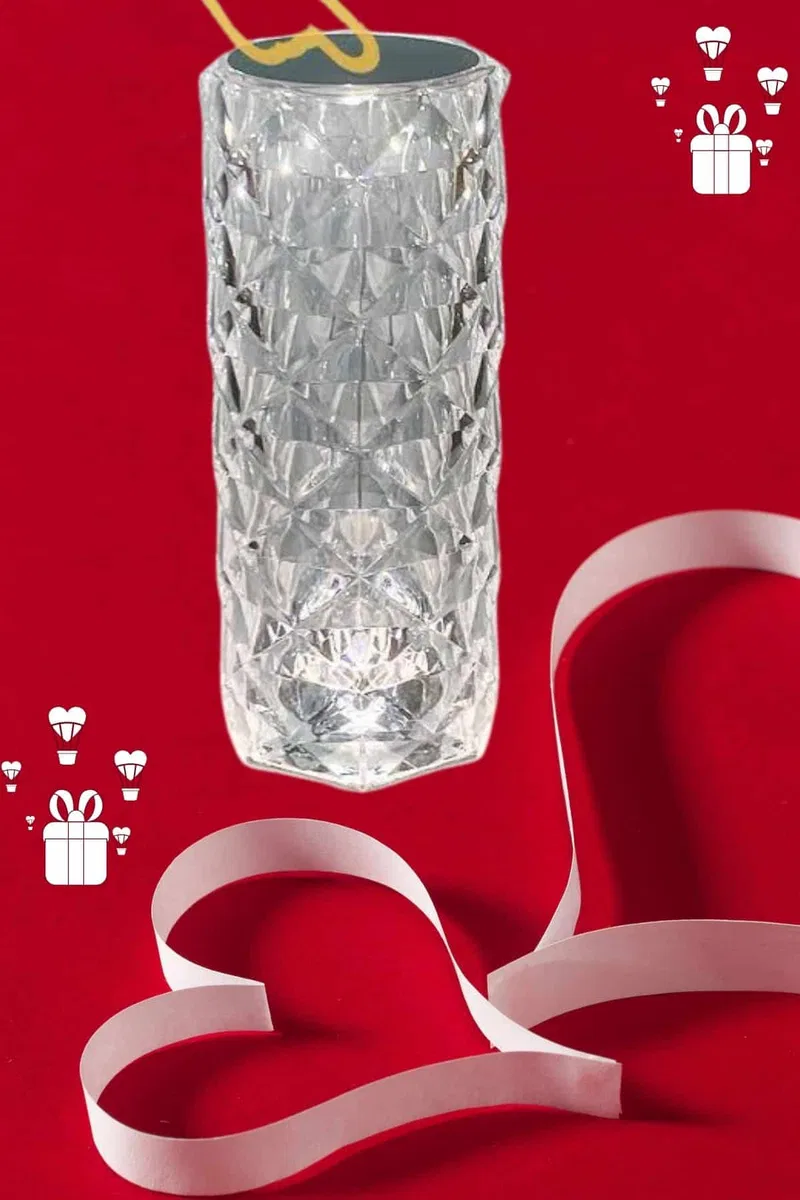 Sevgililer Günü İçin Hediye Kristal Lamba Sevgiliye Hediye USB Şarjlı Gece Lambası (Kopya) görsel 2