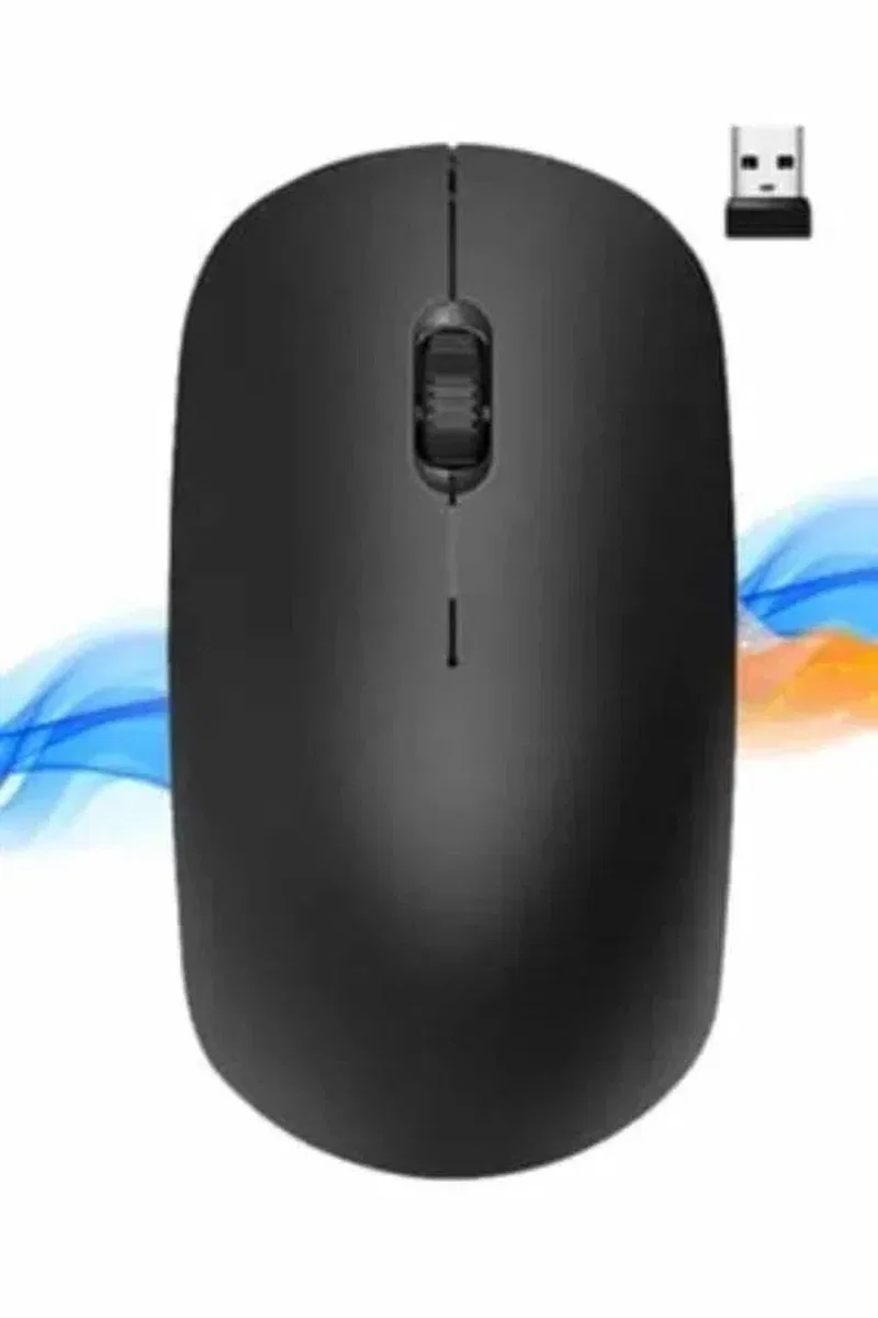 Kablosuz Bağlantı Yüksek Hassasiyetli Kablosuz Wireless Siyah Mouse görsel 5