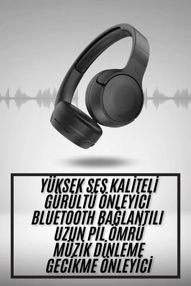 Yeni Nesil Kulak Üstü Bluetooth Kulaklık Type-C Girişli Yüksek Ses Kaliteli görsel 2