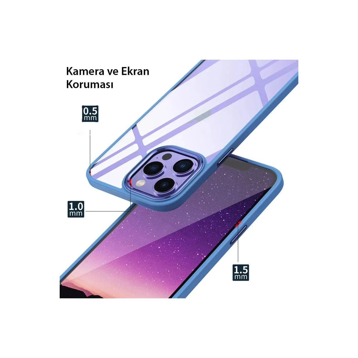 Apple İphone 13 Pro Max Kılıf Power Silikon - Siyah görsel 7