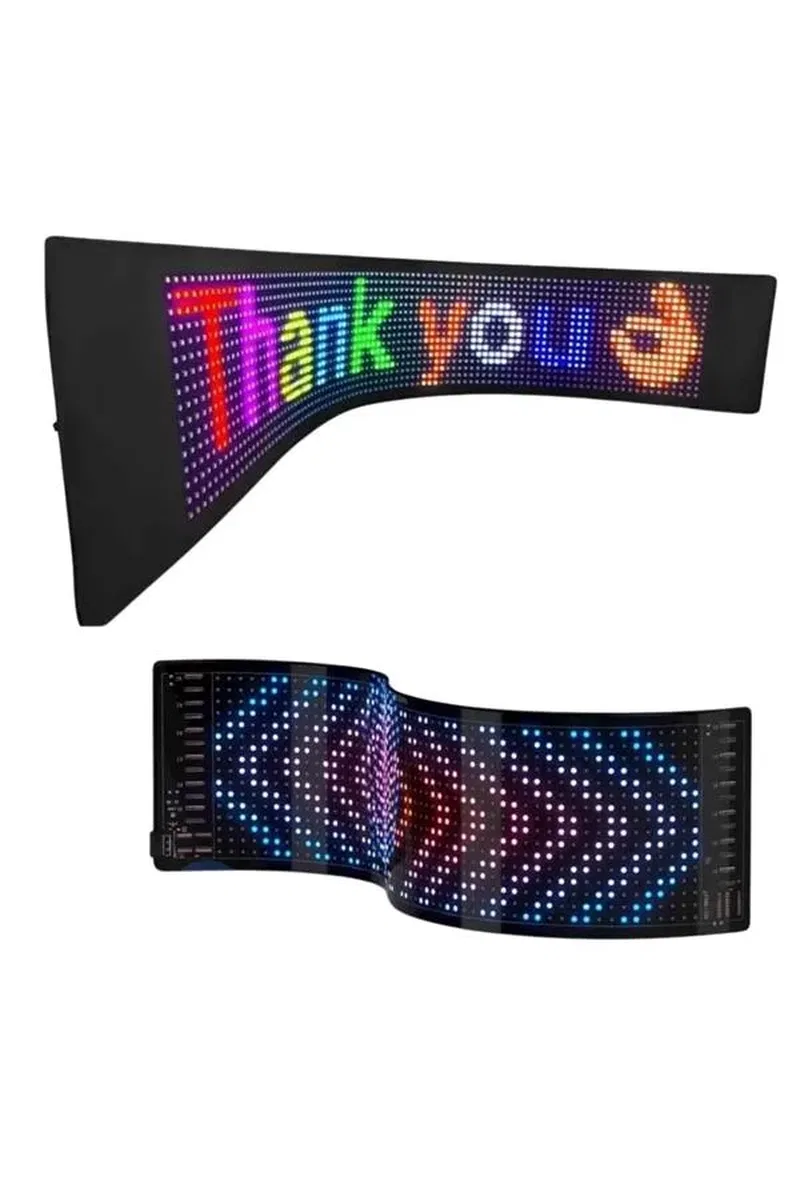 Kumandalı App Kontrollü LED Ekran 16X192 pixel Led Matrix Araç Camı Yazısı görsel 3