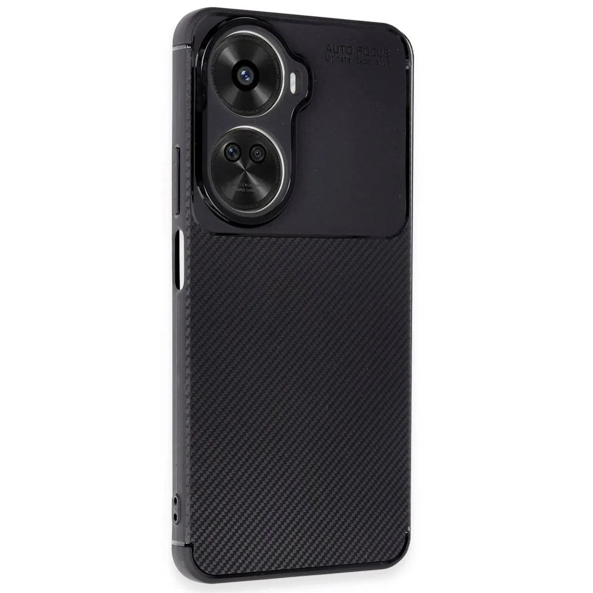 Huawei Nova 12 Se Kılıf Auto Focus Karbon Kapak - Siyah görsel 2
