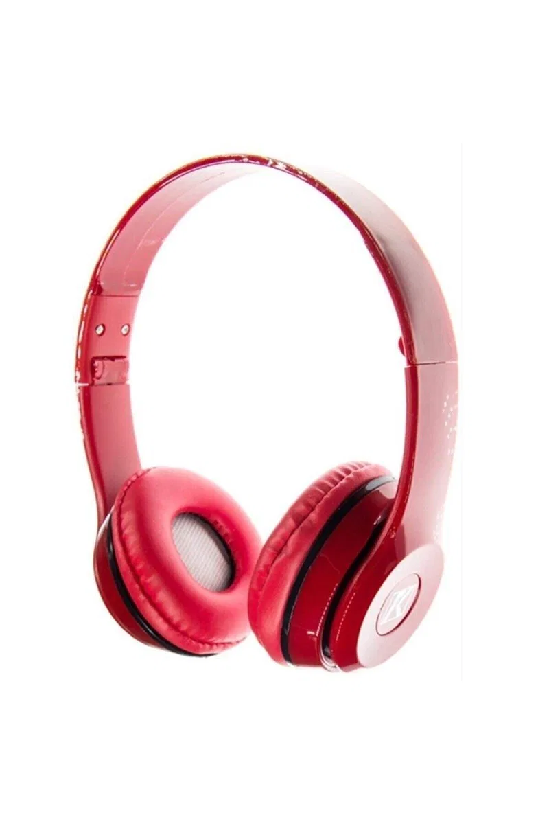 Kırmızı Kulak Üstü Portatif Katlanır Stereo Kulaklık görsel 2