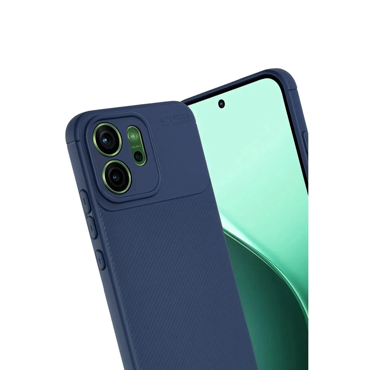 Oppo Reno 14 Auto Focus Karbon Kapak - Lacivert görsel 2