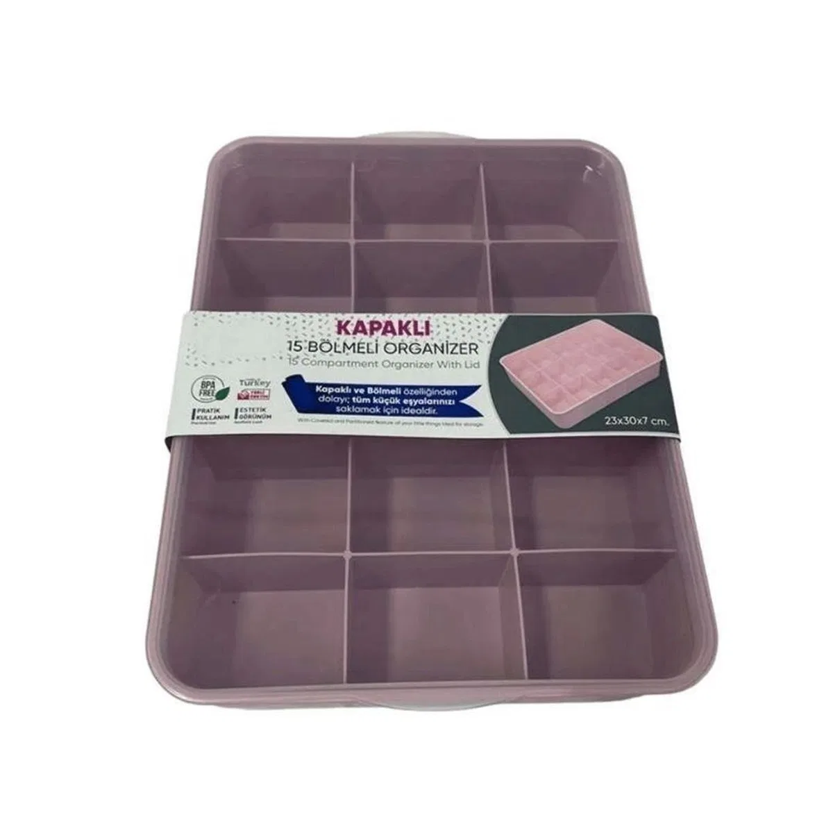 Kapaklı 15 Bölmeli Organizer