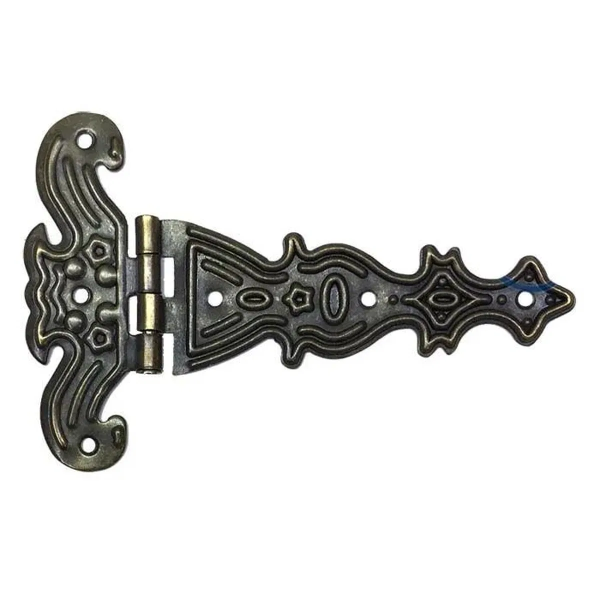 Dekoratif, Sac Tek Kuyruklu Menteşe - 69x102 Mm, Büyük, Antik, 1 Adet
